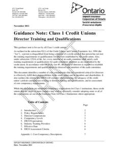 Microsoft Word - Guidance Note Director Training Class 1 CUs  revised Nov[removed]clean.doc