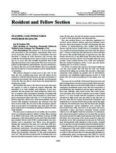 Headache © 2007 the Authors Journal compilation © 2007 American Headache Society ISSN[removed]doi: [removed]j[removed]00943.x