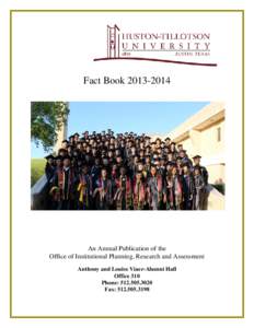 Fact BookAn Annual Publication of the Office of Institutional Planning, Research and Assessment Anthony and Louise Viaer-Alumni Hall Office 310