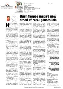 Bush heroes inspire new breed of rural generalists