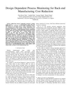 Semiconductor device fabrication / Electromagnetism / Wafer testing / MOSFET / Ring oscillator / Very-large-scale integration / Wafer / Process corners / Application-specific integrated circuit / Electronic engineering / Integrated circuits / Electronics