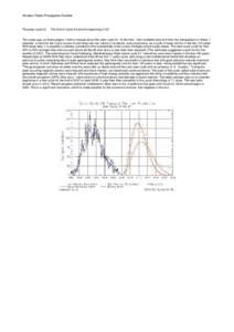 Amateur Radio Propagation Studies  The solar cycle 24 The End of Cycle 23 and the beginning of 24