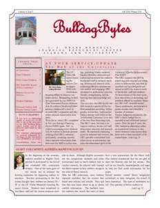 Fall 2010/Winter[removed]Volume 6, Issue 1 BulldogBytes L