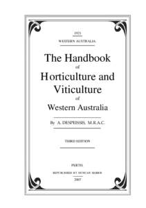 1921 WESTERN AUSTRALIA. The Handbook of