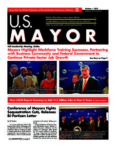 Since 1933, the Official Publication of The United States Conference of Mayors  October 1, 2012 Volume 79, Issue 13  U.S.