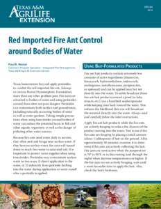 ENTO[removed]Red Imported Fire Ant Control around Bodies of Water Paul R. Nester