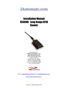 iAutomate.com Installation Manual R500HA Long Range RFID Reader  Developed by: