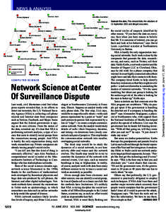 NEWS & ANALYSIS  Network Science at Center Of Surveillance Dispute Last week, civil libertarians cried foul when press reports revealed that, in its efforts to