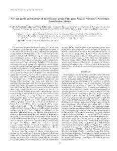 2010. The Journal of Arachnology 38:555–571  New and poorly known species of the mexicanus group of the genus Vaejovis (Scorpiones: Vaejovidae)