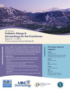 5th Annual  Pediatric Allergy & Dermatology for the Practitioner  Photo courtesy of Tourism Vancouver