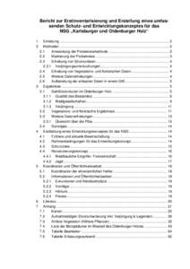 Bericht zur Erstinventarisierung und Erstellung eines umfassenden Schutz- und Entwicklungskonzeptes für das NSG „Karlsburger und Oldenburger Holz“ 1