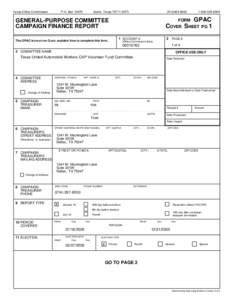 Texas Ethics Commission  P.O. Box[removed]Austin, Texas[removed]