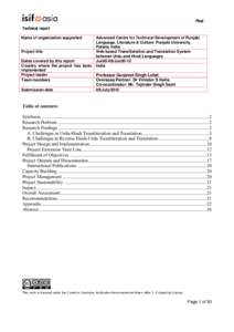 Microsoft Word - PunjabiUni_FinalReport_f.doc