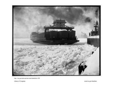 Car ferry, Michigan Central, entering slip, Detroit River, between 1880 and 1901