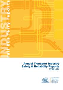 rail bus ferry rep o r t s  industry Annual Transport Industry Safety & Reliability Reports