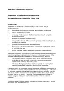 Microsoft Word - Productivity Commission submission Dec 2004