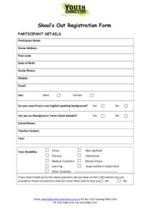 Microsoft Word - Skools Out Registration Form 2013.docx