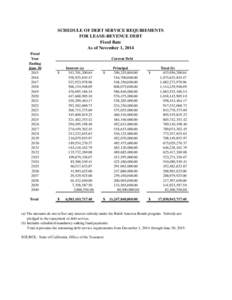 Schedule of Debt Service Requirements