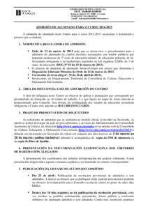 CONSELLERÍA DE EDUCACIÓN E O.U. C.E.I.P. “SAGRADA FAMILIA” Ronda de Outeiro[removed]A Coruña Tl[removed]FAX[removed]e-mail: [removed]
