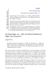 Die TEXnische Komödie  DANTE Deutschsprachige Anwendervereinigung TEX e.V. Jürgen Fenn: Zur Neuauflage von: „Elke und Michael Niedermair: LATEX. Das Praxisbuch“, Die TEXnische Komödie, S.