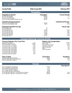 County Profile  Wake County (NC) February 2015