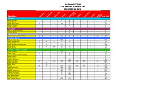 8th Annual SV-CBC 113th ANNUAL AUDUBON CBC N  ni