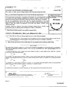 ll-003 CONFLICT OF INTEREST QUESTIONNAIRE For vendor or other person doing business with local governmental entity FORMCIQ