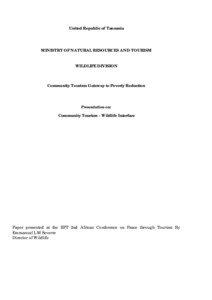 Ecology / Hunting / Wildlife tourism / National Wildlife Refuge / Tanzania / Lake Manyara / Conservation Act / Communal Wildlife Conservancies in Namibia / Canadian Wildlife Federation / Wildlife / Biology / Environment