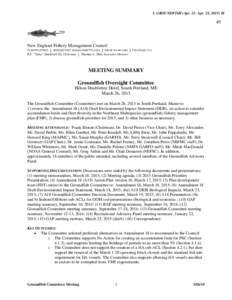 3. GROUNDFISH (Apr. 21- Apr. 23, 2015) M  #5 New England Fishery Management Council 50 WATER STREET