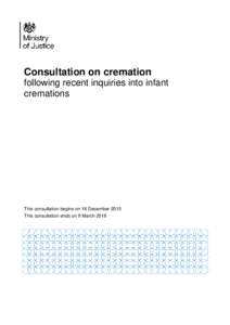 Consultation on cremation