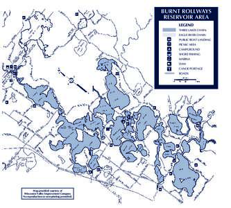 BURNT ROLLWAYS RESERVOIR AREA LEGEND THREE LAKES CHAIN EAGLE RIVER CHAIN PUBLIC BOAT LANDING