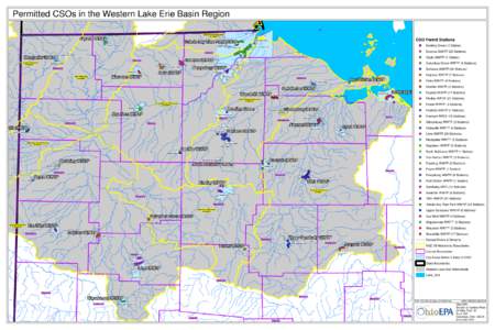 Permitted CSOs in the Western Lake Erie Basin Region Ottawa-Stony WatershedFayette WWTP