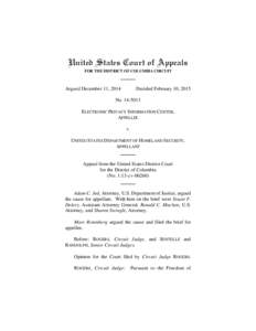 United States Court of Appeals FOR THE DISTRICT OF COLUMBIA CIRCUIT Argued December 11, 2014  Decided February 10, 2015