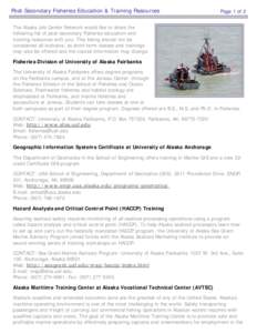 Visio-Post-Secondary Fisheries Education & Training Rscs.vsd