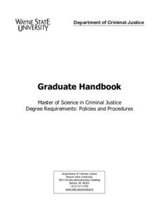 Graduate Program in Criminal Justice