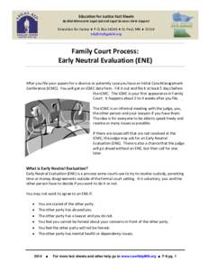 Education for Justice Fact Sheets By Mid-Minnesota Legal Aid and Legal Services State Support FallEducation for Justice  P.O. Box 14246  St. Paul, MN  55114