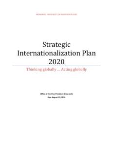 Strategic Internationalization Plan 2020