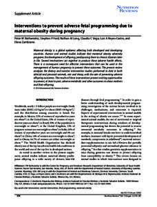 bs_bs_banner  Supplement Article Interventions to prevent adverse fetal programming due to maternal obesity during pregnancy