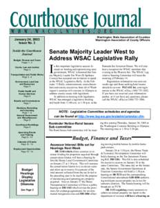 Washington State Association of Counties Washington Association of County Officials January 24, 2003 Issue No. 3 Inside the Courthouse