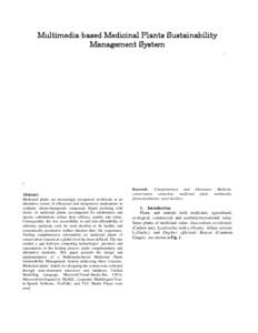 Multimedia-based Medicinal Plants Sustainability Management System 7 §