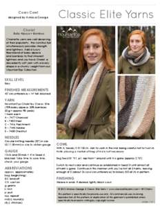 Coors Cowl designed by Annissa George Chalet  Baby Alpaca • Bamboo
