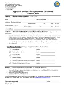 State of California Building Standards Commission 2525 Natomas Park Drive, Suite 130 Sacramento, CA[removed]Phone[removed]www.bsc.ca.gov