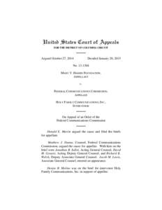 United States Court of Appeals FOR THE DISTRICT OF COLUMBIA CIRCUIT Argued October 27, 2014  Decided January 20, 2015