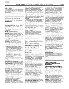 Federal Register / Vol. 77, No[removed]Monday, March 19, [removed]Notices Dated: March 12, 2012. Mark E. Brown, Chief Financial Officer\Chief Administrative Officer, Office of Oceanic and Atmospheric Research, National Ocean