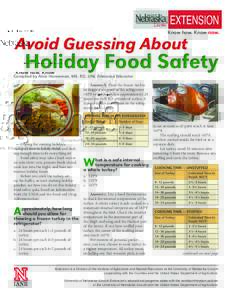 Know how. Know now.  Avoid Guessing About Holiday Food Safety