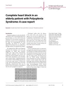 Interventional Cardiology Case Report  Complete heart block in an