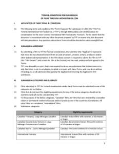 Microsoft Word - Terms & Conditions for Submission of Films Through Withoutabox.com[removed]doc
