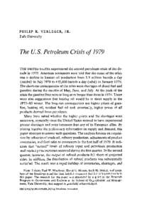 The U.S. Petroleum Crisis of 1979