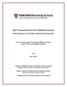 Microsoft Word - Rail Transportation of TIH - Policy Responses to Safety and Security Externality FINAL _2_.doc