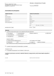 PRIVOR | FONDATION 3e PILIER c/o PRIMANET AG, Case postale 5365, 3001 Berne , www.privor.ch Convention de prévoyance Relation bancaire
